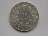 25 SCHILLING 1958 AUSTRIA-COMEMORATIVA-argint