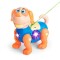 Jucarie interactiva plimbare catel cu lumini, 17 cm x 18 cm, albastru