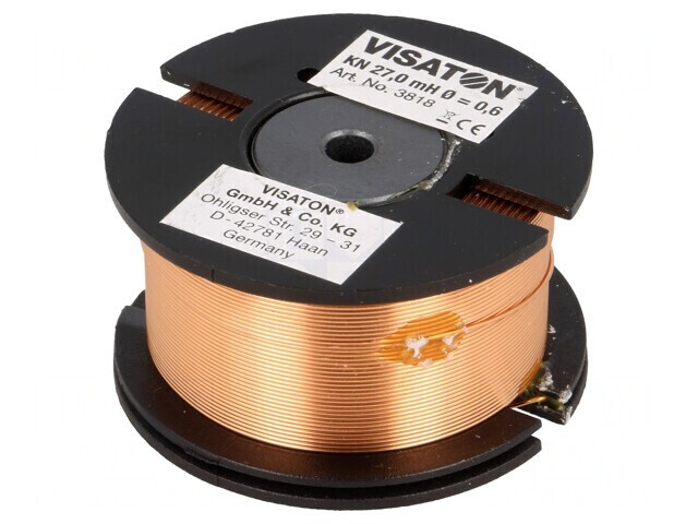 Bobină Inductor 27mH 6,4&Omega; 55mm 30mm 0,6mm