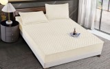 Cumpara ieftin Husa Pat Matlasata cu Elastic, 3 Piese, 160x200 cm + 2 Fete Perna 50x75 cm