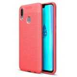 Husa TPU OEM Litchi pentru Huawei Y9 (2019), Rosie