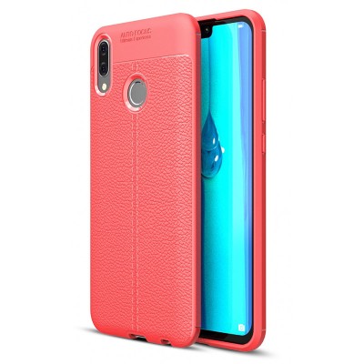 Husa TPU OEM Litchi pentru Huawei Y9 (2019), Rosie foto