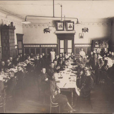 HST P2/50 Poza elevi militari români artilerie în sala de mese 1913/14 București