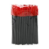 Perii pentru extensii de gene, set 50 buc, rosu/negru