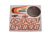 Set Autocolante Cross Portocaliu Universal ATV/Moto Protectie Caroserie Design Sportiv