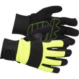 Manusi piele sintetica, spandex, intarite, negru si galben, marimea 08/M, Strend Pro Zarso