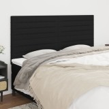 Cumpara ieftin Tăblii de pat, 4 buc, negru, 90x5x78/88 cm, textil