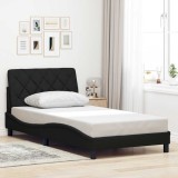 VidaXL Cadru de pat fără saltea, negru, 100x200 cm, textil