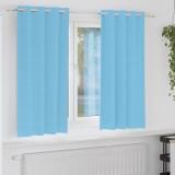 Perdele 2 pcs Albastru deschis 175 x 140 cm Poliester