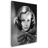 Tablou Greta Garbo actrita alb negru 1517 Tablou canvas pe panza CU RAMA 50x70 cm