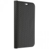 Husa Piele Forcell Luna Carbon Neagra pentru Samsung Galaxy A12 A125