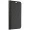 Husa Piele Forcell Luna Carbon pentru Samsung Galaxy A12 A125, Neagra