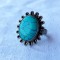 INEL argint cu TURCOAZ vintage MEXIC superb VECHI de efect SPLENDID rar