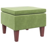 Cumpara ieftin Scaun cu picioare din lemn, verde deschis, catifea