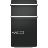 Incalzitor de baie din sticla Tesy GH200BW, 2000 W, touch control, proramator saptamanal, port prosop, display LED, negru