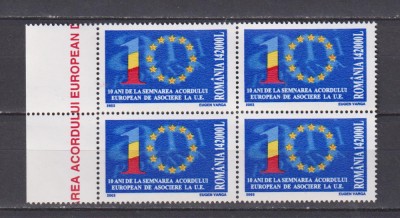 10 ANI DE LA SEMNAREA ACORDULUI UE 2003 LP. 1603 MNH foto