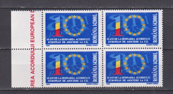 10 ANI DE LA SEMNAREA ACORDULUI UE 2003 LP. 1603 MNH