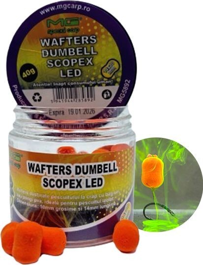 Wafters Dumbell MG LED, Scopex, 10mm, 40g