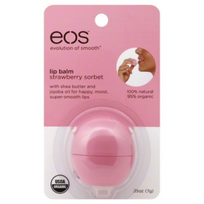 Balsam de buze EOS SPF15 Strawberry Sorbet, 7g foto