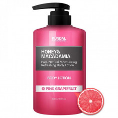 Lotiune de Corp Naturala Hidratanta cu Miere si Macadamia Pink Grapefruit 500 mililitri Kundal foto