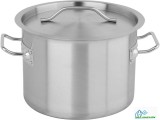 Oala inox profesionala YATO GASTRO 9L, 250x180mm, cu capac, fund capsulat, inductie