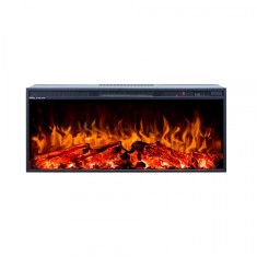 Semineu electric incorporabil Tasmania, Art Flame, 5 niveluri a intensitatii flacarilor, Timer, Telecomanda