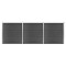 vidaXL Set de panouri de gard, negru, 526 x 186 cm, WPC