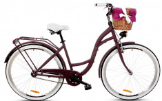 Bicicleta Dama Goetze&amp;reg; Colorus 1 viteze Roata 28&amp;quot;, 160-185 cm inaltime, Violet foto