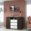 Comoda Maya, 120x45x86 cm, Wenge Acril Alb, MP