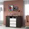 Comoda Maya, 120x45x86 cm, Wenge Acril Alb
