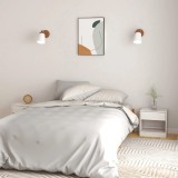 Cumpara ieftin Noptiere, 2 buc., alb, 40x31x40 cm, lemn masiv de pin