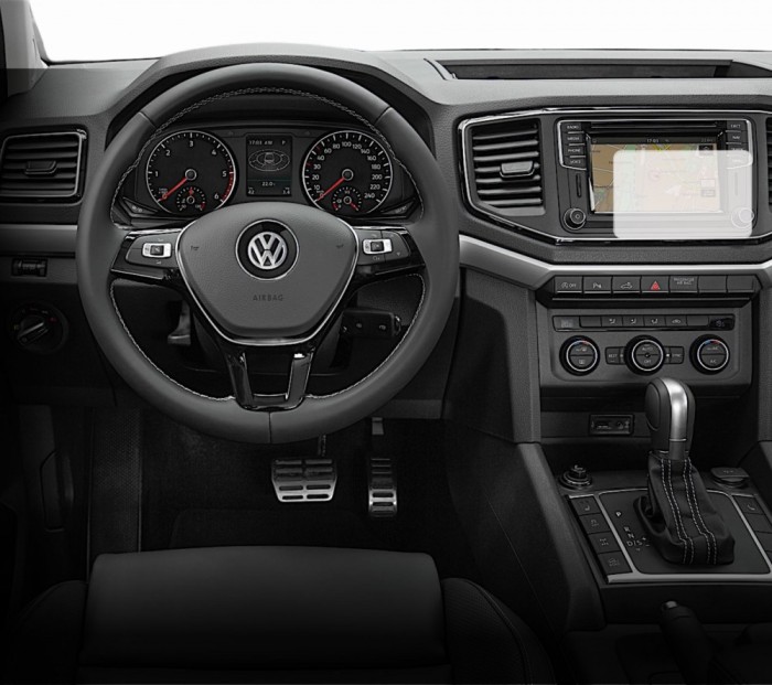 Folie Protectie Navigatie Volkswagen Amarok 2016-2020, Duragon, protectie Display Navigatie, silicon Transparent, Anti-zgarieturi, kit instalare