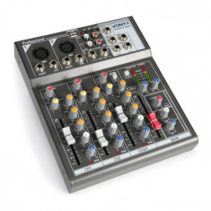 Vonyx VMM-F401, consola de mixare muzicala cu 4 canale, USB player, AUX-IN, puterea de 48V foto