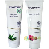 Sampon Natural cu Aloe si Brusture 250ml + Balsam de Par cu Aloe si Tataneasa 250ml Pachet PROMO
