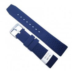 Curea pentru Ceas - Morellato Sile Silicone Blue - Imprimeu Gaurele - 20mm,