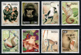 Ruanda Rwanda 1978, Mi #922-929 A**, fauna, maimute, MNH, cota 11 &euro;!, Nestampilat