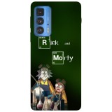 Husa compatibila cu Motorola Edge 20 model Rick and Morty Chemist Edition, Silicon, TPU, Viceversa, Transparent, Carcasa