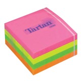 Cumpara ieftin Notite adezive TARTAN 3M Cub culori neon 76 mm x 76 mm 400 file Notite adezive 3M Tartan neon 76 x 76 mm 400 file