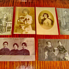 A917-Lot 6 Foto vechi epoca personaje carti postale zona Ardeal.