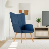 VidaXL Scaun de relaxare, albastru, material textil