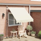 Cumpara ieftin Copertină retractabilă manual, crem, 200 cm