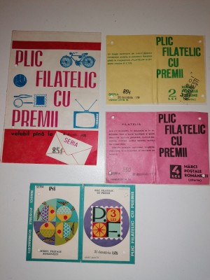 LOT 4 PLIC FILATELIC ANII 80 foto