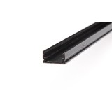 Profil LED Aluminiu Anodizat Slim 2m Negru masterLED - Banda LED 10mm, Disipare Caldura, Montaj Facil