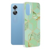 Husa telefon compatibila oppo a17, personalizata green hex