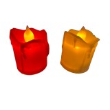 Set 2 Lumanari cu Led, 4x4.5 cm, Oem