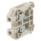 Conector șine 16mm2 2 borne bej