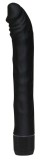 Vibrator clasic negru, usor nervurat si curbat Rouge &amp; Noir (19 cm)