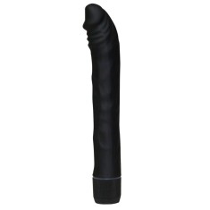 Vibrator clasic negru, usor nervurat si curbat Rouge &amp; Noir (19 cm)
