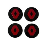 Set 4 capacele roti 57 mm Renault, pentru jante aliaj, Negru Rosu, Autohelix MSA