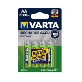 Acumulatori AA R6 Varta 2600mAh Ni-MH 4 bucati/set